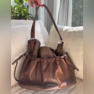 Burberry Brown Leather Shoulder Bag